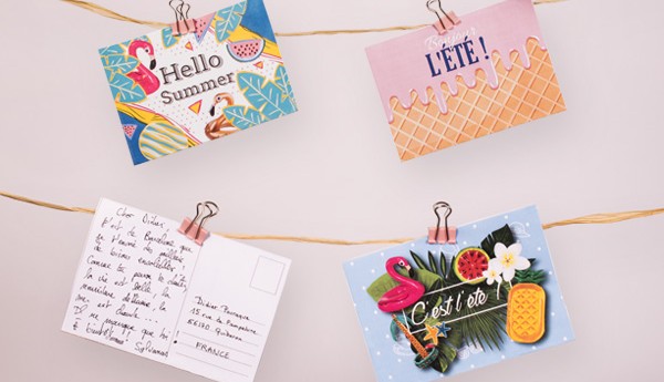 4 modèles de cartes postales à imprimer - DIY - Blog La Foir'Fouille