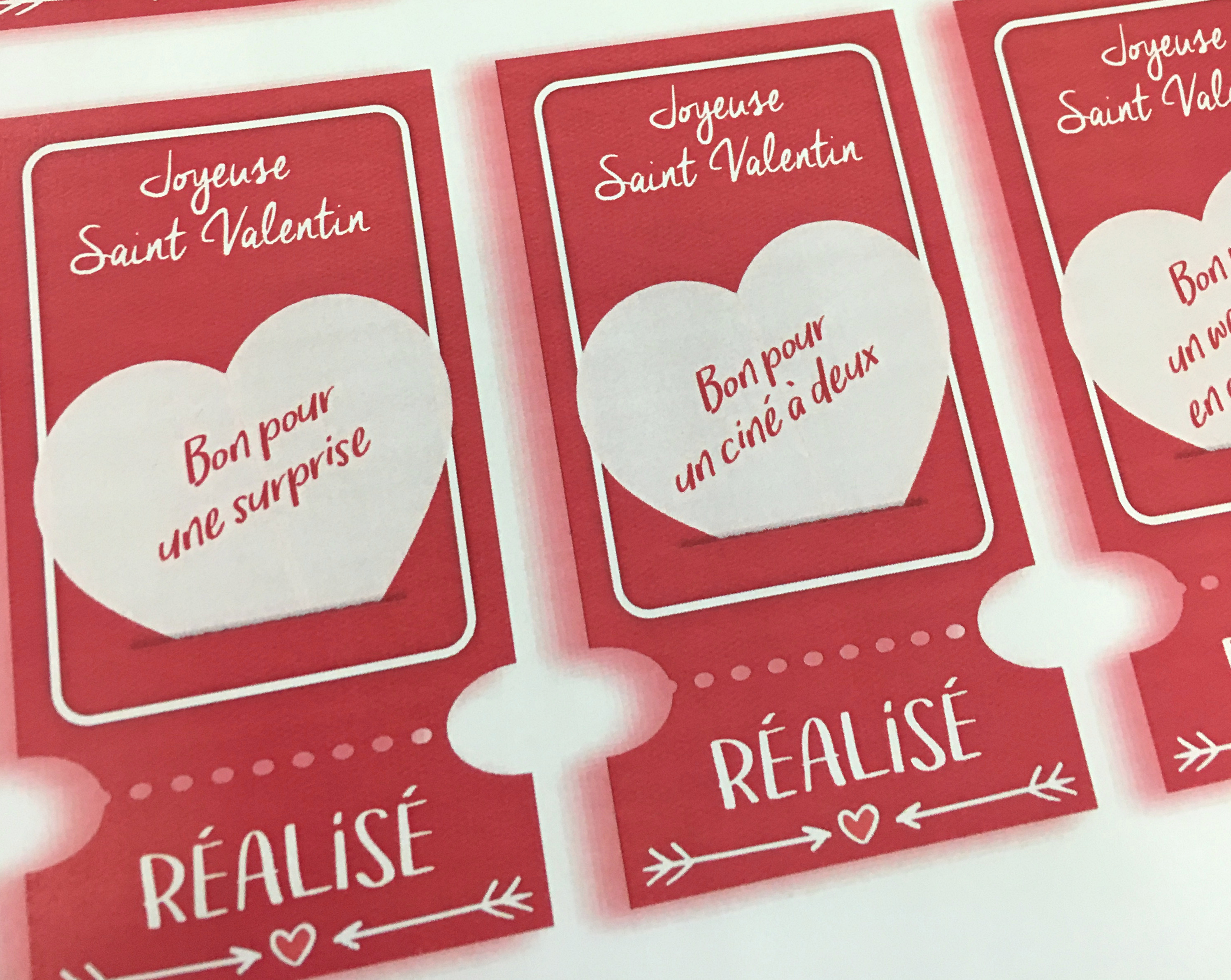  Carte cadeau  - Email - Joyeuse Saint Valentin