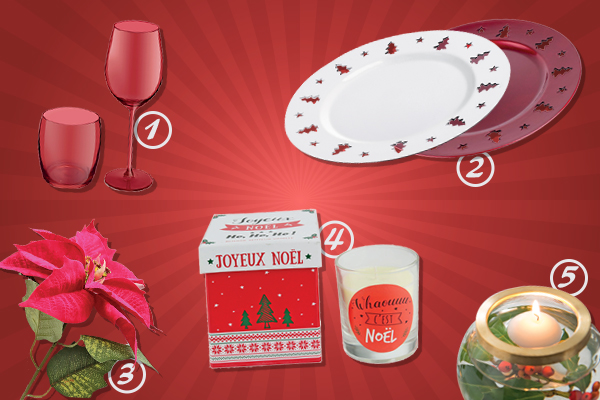 On adore  -Une table de Noël en rouge et blanc - Blog La Foir'Fouille