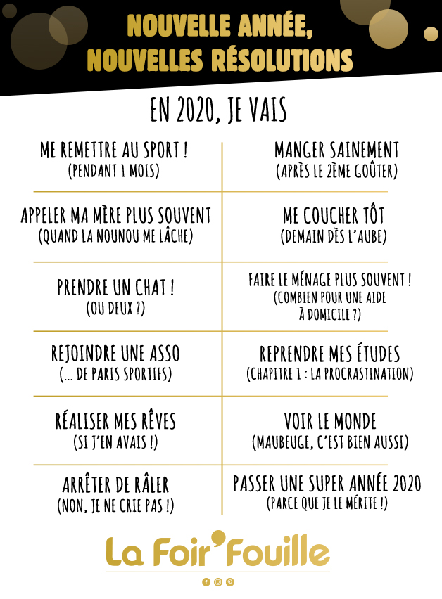 Liste nouvel an - La Foir'Fouille - DIY