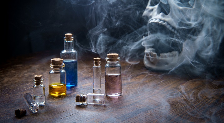 etiquettes pour potions de sorcieres halloween